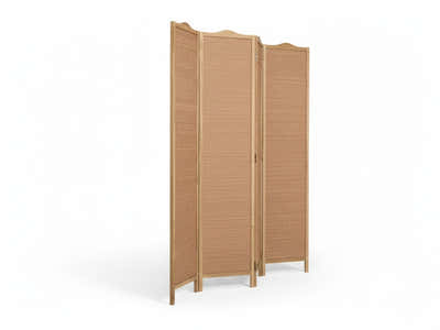 4-Panel Room Divider D S2 - Brown