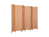 6-Panel Room Divider D S2 - Brown