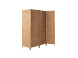 4-Panel Room Divider with Bamboo - Brown