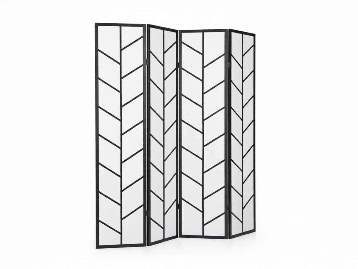 4-Panel Room Divider D P1 - Black