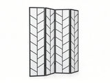 4-Panel Room Divider D P1 - Black