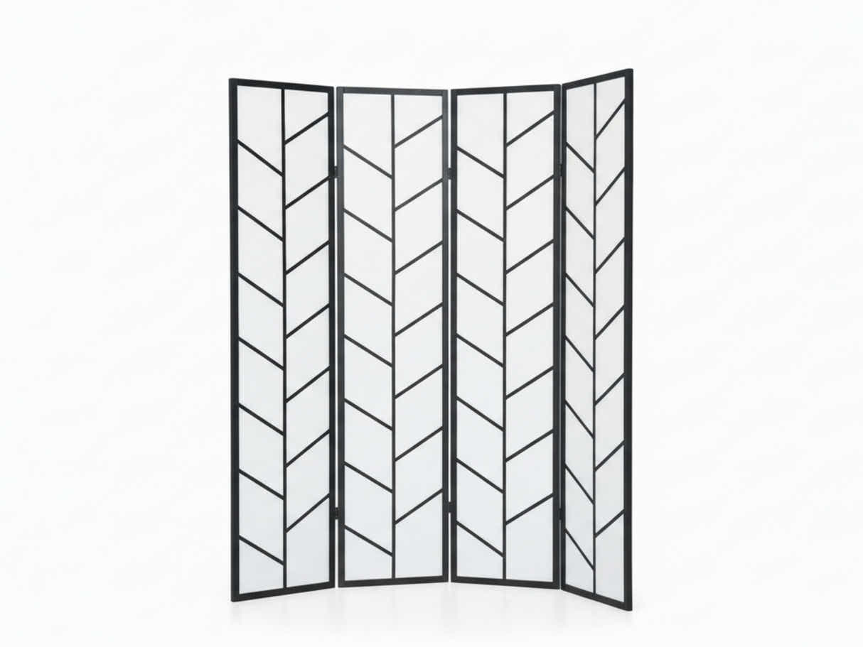 4-Panel Room Divider D P1 - Black