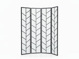 4-Panel Room Divider D P1 - Black
