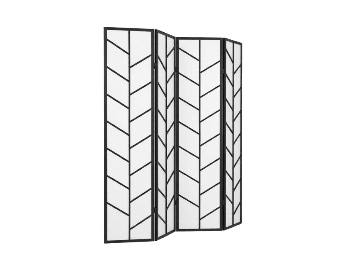 4-Panel Room Divider D P1 - Black