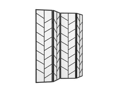 4-Panel Room Divider D P1 - Black