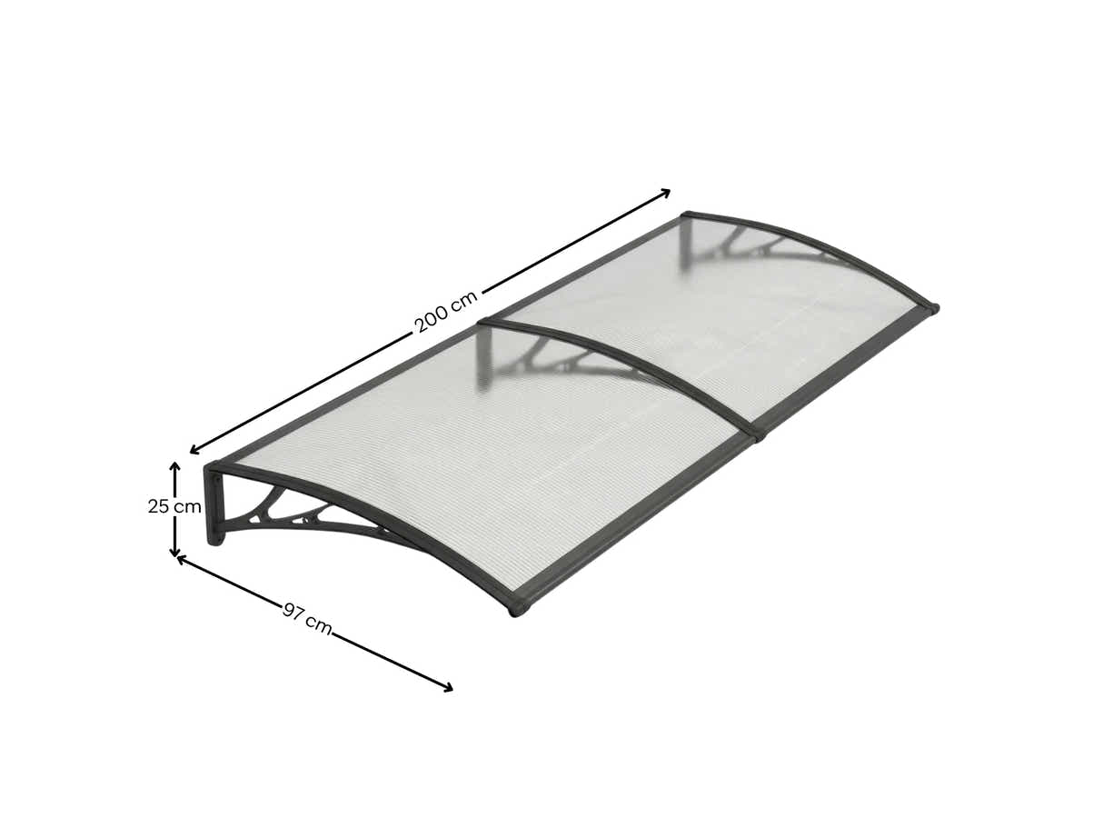 Clear Window Awning 100cm x 200cm