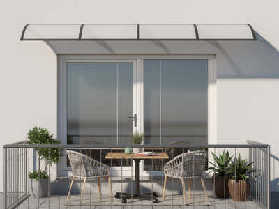 Clear Window Awning 100cm x 400cm