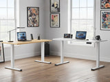Height Adjustable Desk Set LK Oak & Height Adjustable Desk Set LK All White