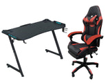 Gaming Table Z9 140cm & Faron Gaming Chair PVC Red