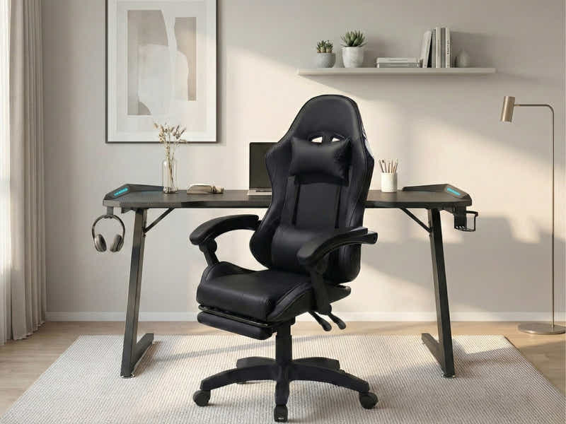 Gaming Table Z9 140cm & Nicola Gaming chair PVC Black