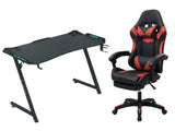Gaming Table Z9 140cm & Nicola Gaming chair PVC Black+Red