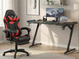 Gaming Table Z9 140cm & Nicola Gaming chair PVC Black+Red