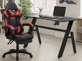 Gaming Table R6 120cm & Faron Gaming Chair PVC Red