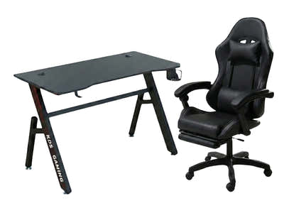 Gaming Table R6 120cm & Faron Gaming Chair PVC Black