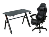 Gaming Table R6 120cm & Faron Gaming Chair PVC Black