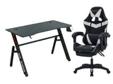 Gaming Table R6 120cm & Faron Gaming Chair PVC White