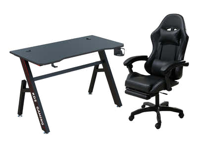 Gaming Table R6 120cm & Nicola Gaming chair PVC Black
