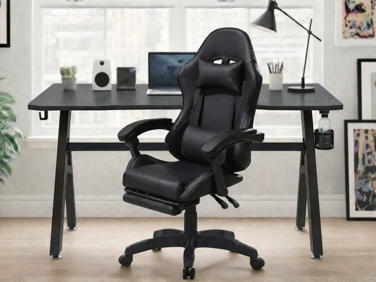 Gaming Table R6 120cm & Nicola Gaming chair PVC Black