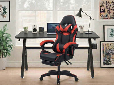 Gaming Table R6 140cm & Faron Gaming Chair PVC Red