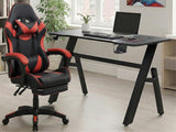 Gaming Table R6 140cm & Faron Gaming Chair PVC Red