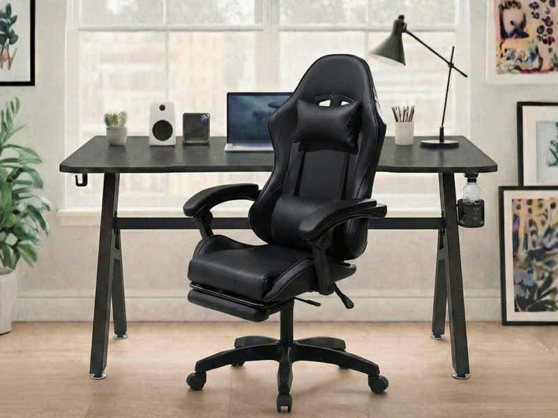 Gaming Table R6 140cm & Faron Gaming Chair PVC Black