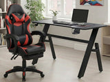 Gaming Table R6 140cm & Nicola Gaming chair PVC Black+Red