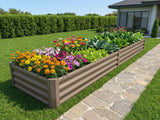 Galvanized Steel Garden Bed 240x60x30 cm