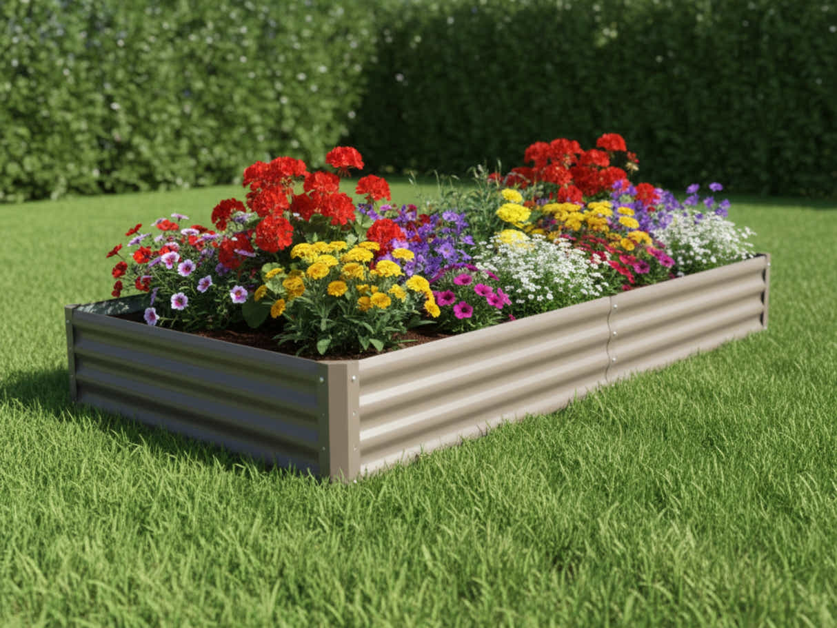 DS Galvanized Steel Garden Bed 240x120x30 cm