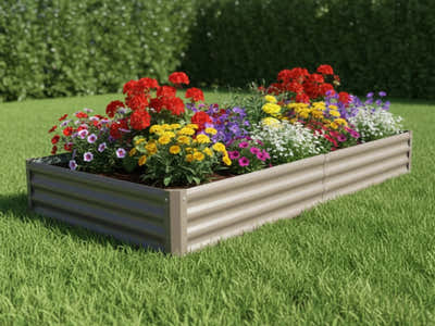 Galvanized Steel Garden Bed 240x120x30 cm