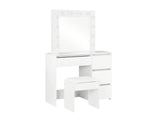 Ignited LED Dressing Table - White