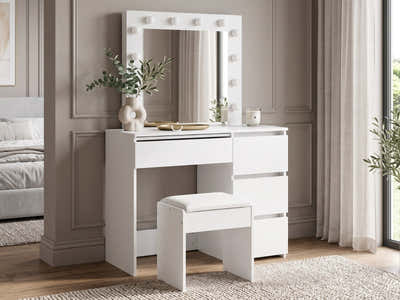 DS Ignited LED Dressing Table - White