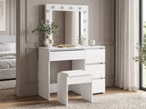 Ignited LED Dressing Table - White