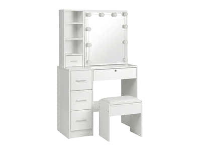 Ignited LED Dressing Table - White