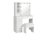 Ignited LED Dressing Table - White