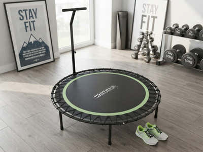Mini Trampoline with Handle 40-inch - Green