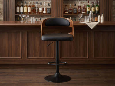 Bentwood Swivel Bar Stool