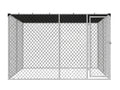 Dog Run With Shade Sail - 4m x 4m x 1.8m