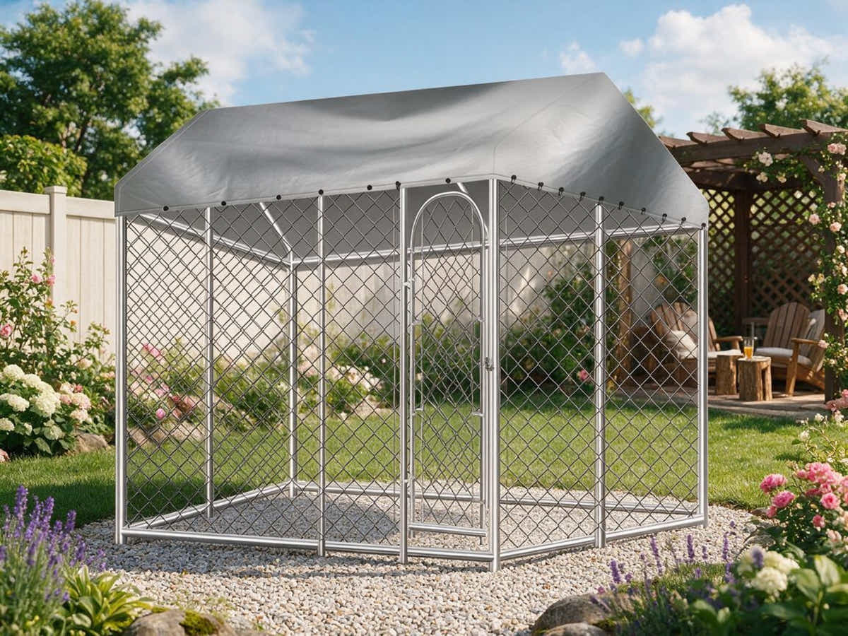 Dog Run with Roof - 3m x 3m x 2.3m
