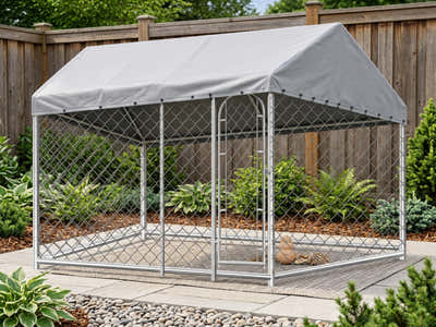 Dog Run with Roof - 4m x 2.3m x 2.3m