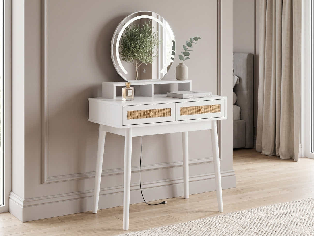 Naturlig Dressing Table with LED Light