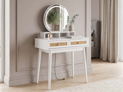 Naturlig Dressing Table with LED Light