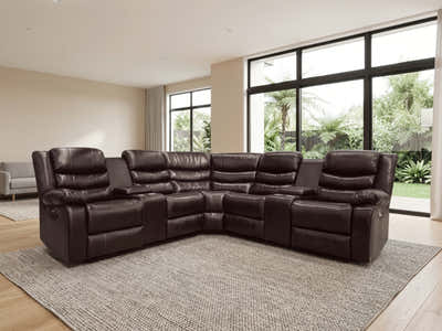 Pamela Recliner Sofa Set with LED Light