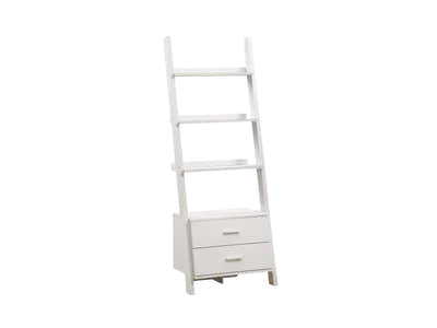 Hollow Core ladder Bookcase - White