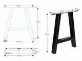A-Shape Metal Table Legs - Set of 2