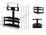 3-Tier TV Stand with Mount Bracket