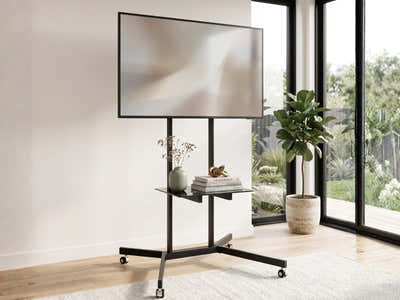 Mobile TV Stand for 32"-65" TVs Mount Bracket Portable Shelf Trolley Cart