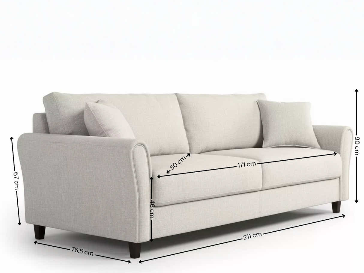 DS New Cozza Linen Sofa - Beige
