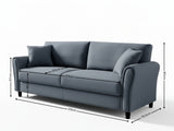 New Cozza Linen Sofa - Dark Grey