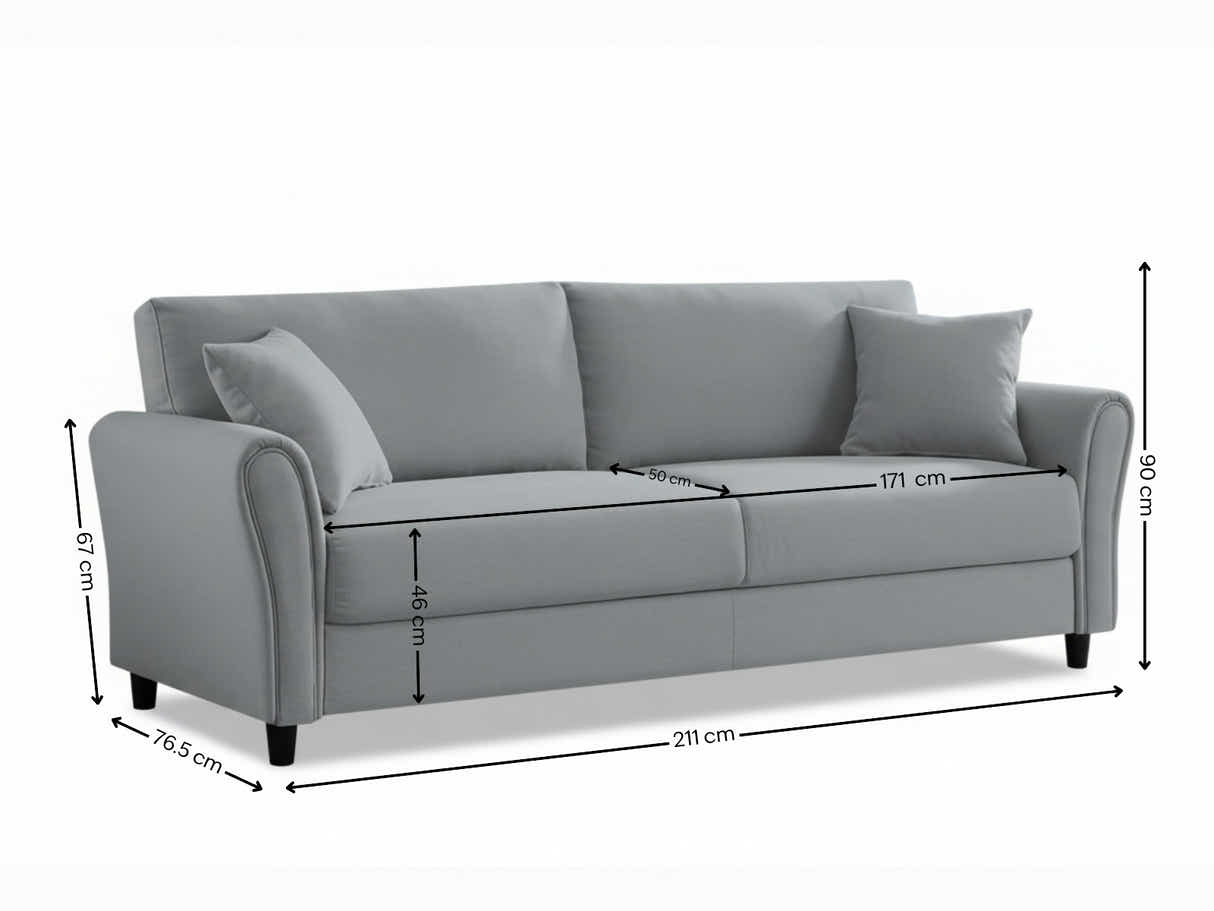 New Cozza Linen Sofa - Light Grey
