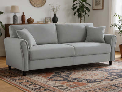 DS New Cozza Linen Sofa - Light Grey